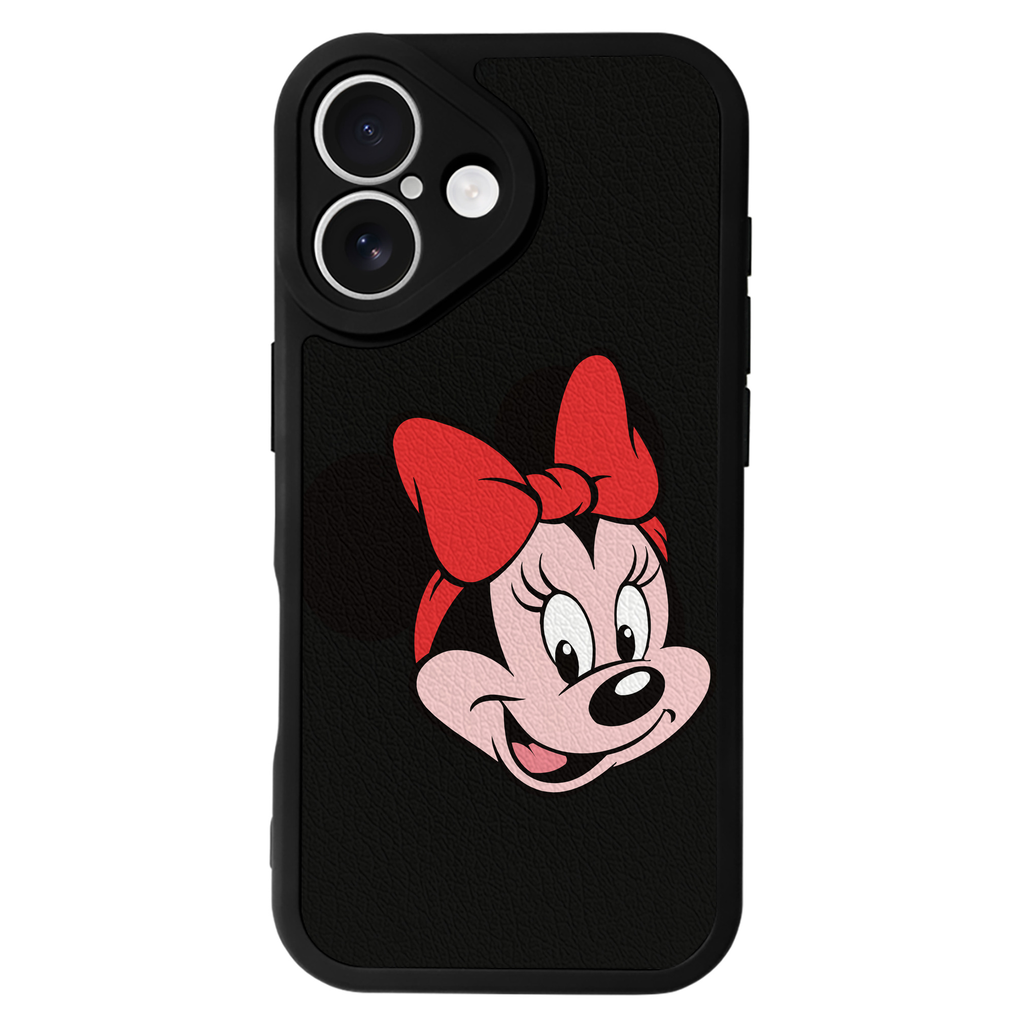 （画像用） ミッキーマウス Mickey Mouse 【iPhone 16シリーズ対応】シリコンスマホケース（レザー調） 材質：シリコン